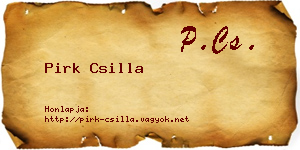 Pirk Csilla névjegykártya