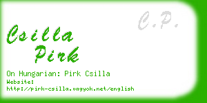csilla pirk business card